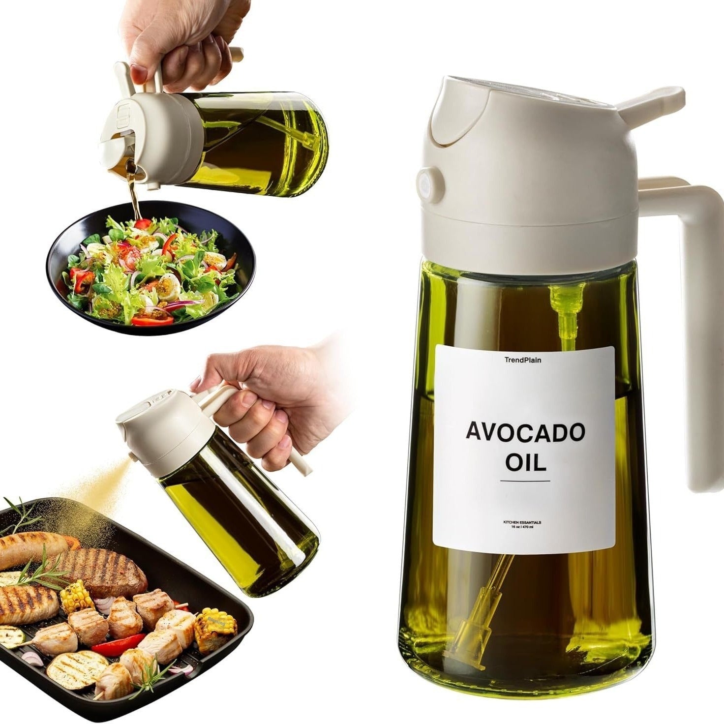 Compact Glass Oil Dispenser