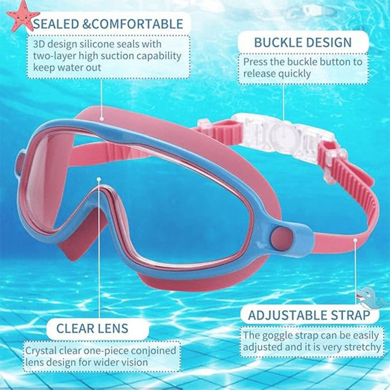 Kids Anti-Fog Swimming Goggles