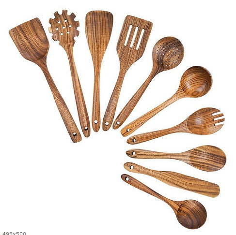 10-Piece Wooden Turner Set