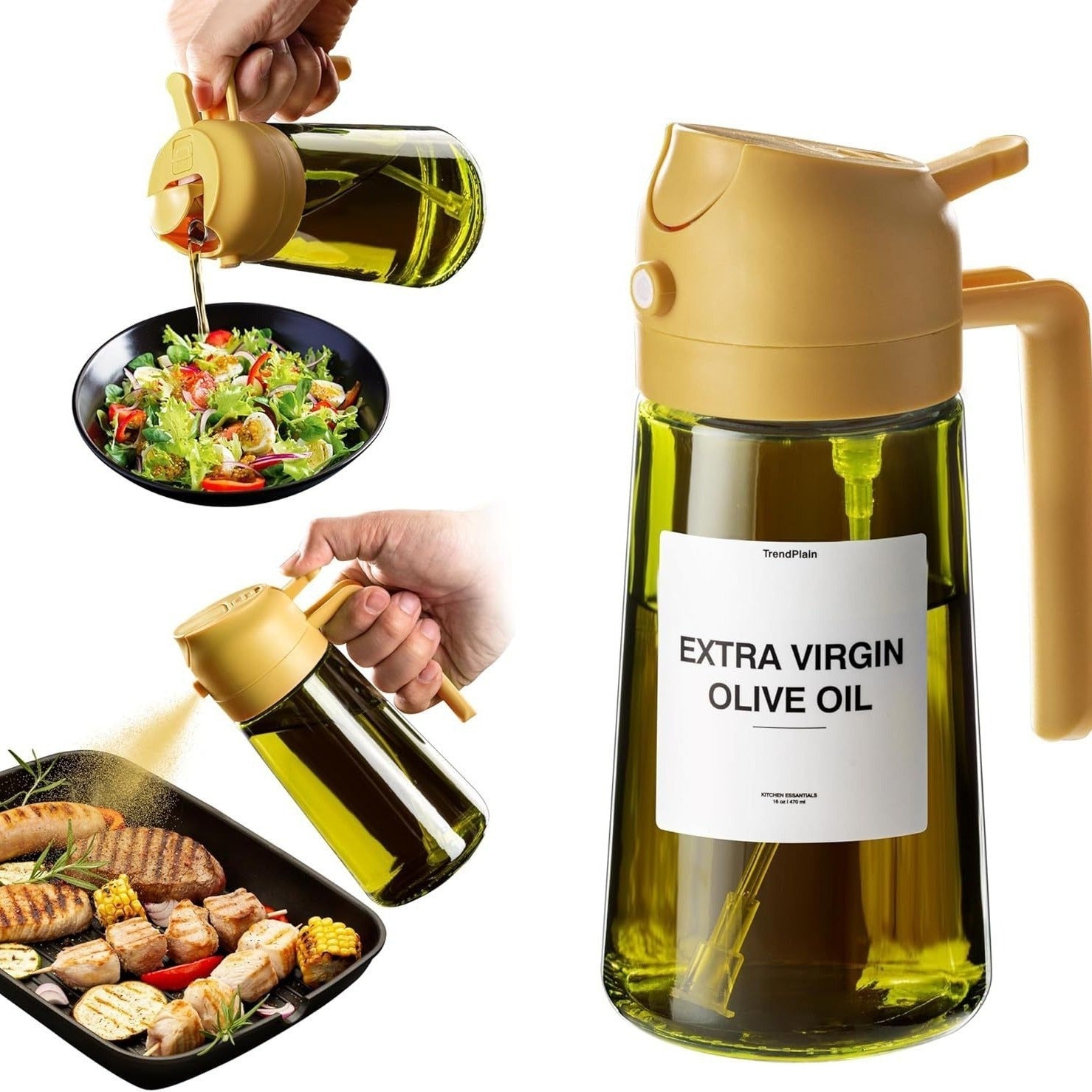Compact Glass Oil Dispenser