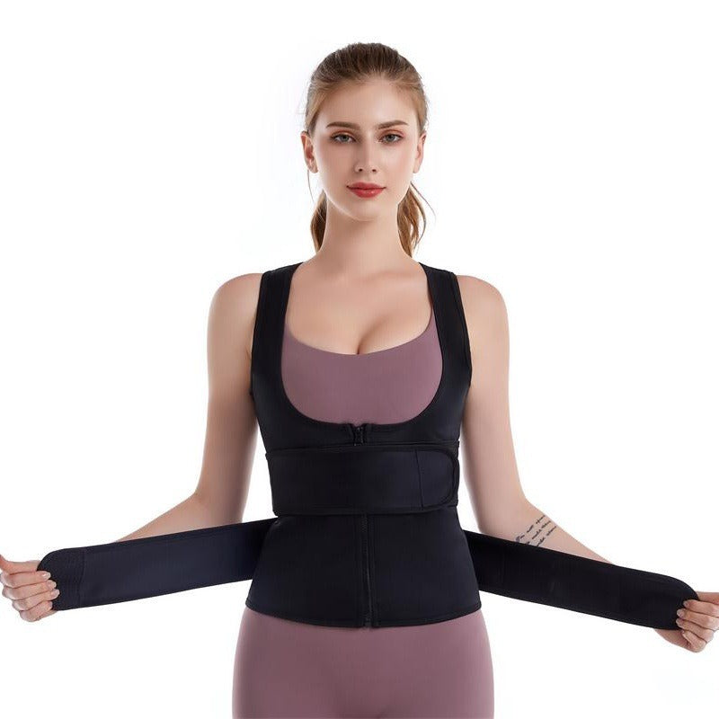 Women's Neoprene Waist Trainer Vest with Adjustable Sweat Belts