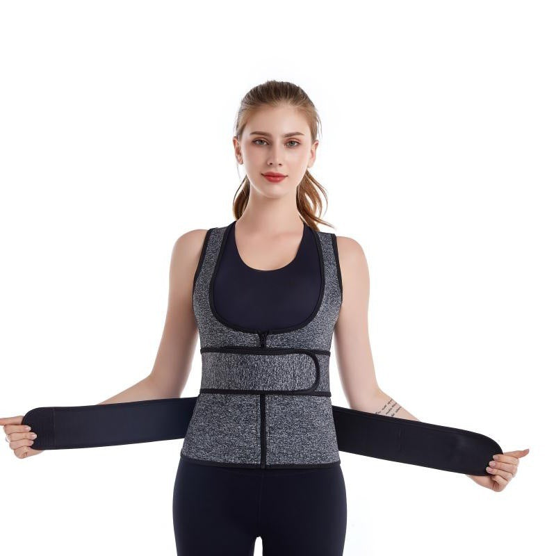 Women's Neoprene Waist Trainer Vest with Adjustable Sweat Belts