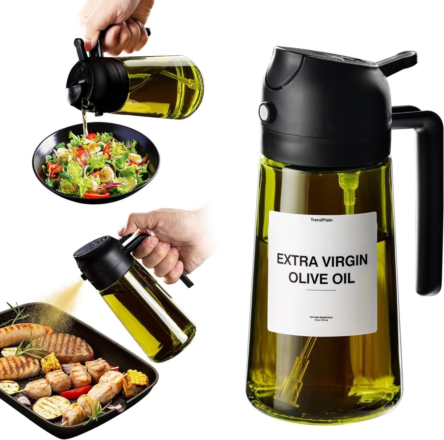 Compact Glass Oil Dispenser