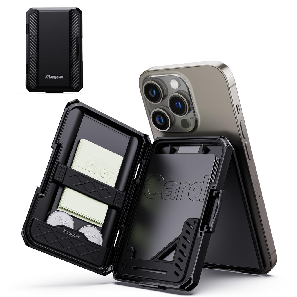 MagSafe Secure Card Wallet | Phone Stand & Splash-Proof | Photo Storage